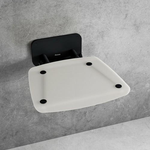 RAVAK OVO-B II-OPAL/BLACK Sedátko B8F0000060 RAVAK OVO-B II-OPAL/BLACK Sedátko B8F0000060