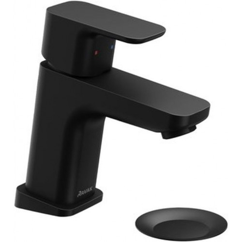 RAVAK 10° FREE BLACK TD F 011.20 Umyvadlová stojánková baterie s výpustí, 145 mm X070147