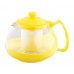 KAISERHOFF Konvice na čaj sklo/plast 750 ml, žlutá RB-3026zlut