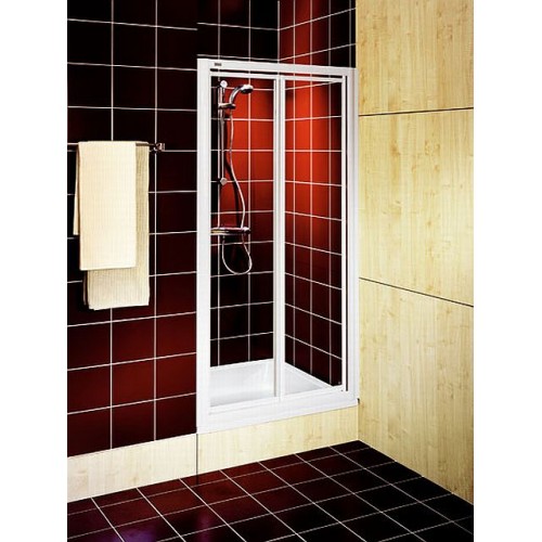 KOLO Akord lítací dveře 80 cm do niky, k boční stěně čiré/bílá RDRF80222