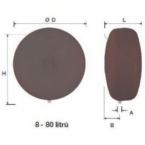 Reflex topná expanzní nádoba EN R 80/3 šedá