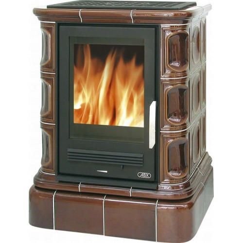 ABX Regina L, Kachlová kamna na dřevo s lit. vložkou a výměníkem, kachlový sokl, písková