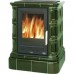 ABX Regina L, Kachlová kamna na dřevo s lit. vložkou a výměníkem, kachlový sokl, zelená