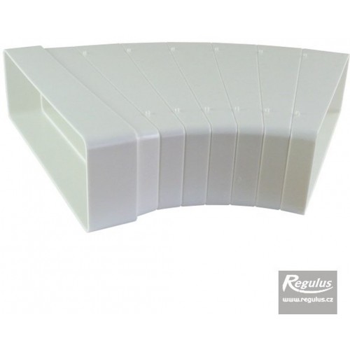 REGULUS oblouk 45° horizontální DN125, s dělícími segmenty 60 x 200 mm 9744