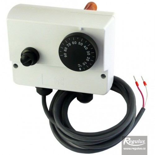 REGULUS PT1000 Termostat provozní zakrytovaný na jímku dvojitý 0-90/100°C s čidlem 14105 REGULUS PT1000 Termostat provozní zakrytovaný na jímku dvojitý 0-90/100°C s čidlem 14105