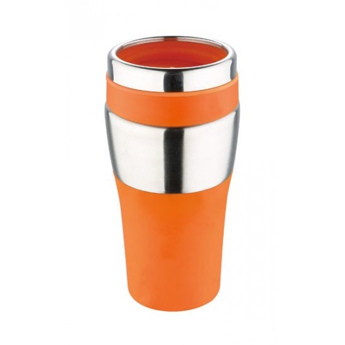 RENBERG Termohrnek nerez 400 ml, oranžová RB-3023oran
