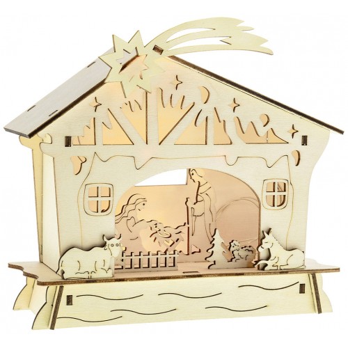 RETLUX RXL 345 betlém dřevěný4LED 50003940