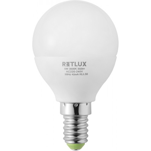 RETLUX RLL 36 žárovka LED G45 5W E14, 50001318 RETLUX RLL 36 žárovka LED G45 5W E14, 50001318