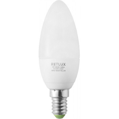 RETLUX RLL 24 žárovka LED C37 5W E14, 50001346 RETLUX RLL 24 žárovka LED C37 5W E14, 50001346