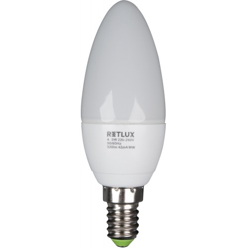 RETLUX RLL 23 žárovka LED C37 4,5W E14, 50000985