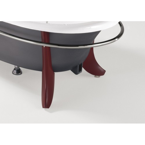 Roca Newcast nohy s držákem na ručník červený lak 72910930M1