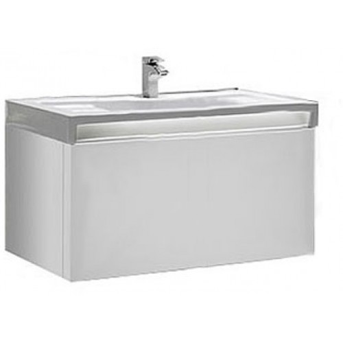 Roca Stratum skříňka 89 × 49,5 × 45cm pod umyvadlo, lesklý lak, bílá 7856220606