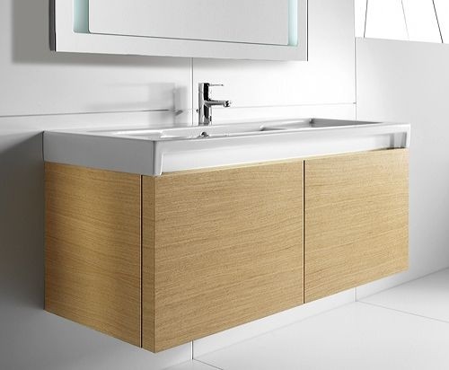 Roca Stratum skříňka 129 × 49,5 × 45cm pod umyvadlo, dýha dub 7856222609
