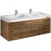 Roca Stratum skříňka 129 × 49,5 × 45cm pod umyvadlo, dýha ořech 7856222622
