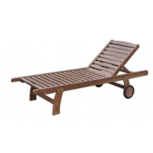 Zahradní lehátko ANETA 193x65x90cm, tmavě hnědá 97/11