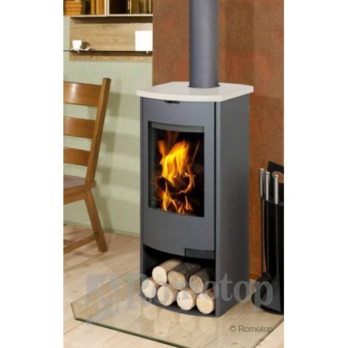 Romotop Tala 02 krbová kamna plech, rádiusová dvířka, keramika Romotop Tala 02 krbová kamna plech, rádiusová dvířka, keramika