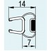 RONAL svislé magnetické těsnění pro 5 a 6 mm skla 2000 mm