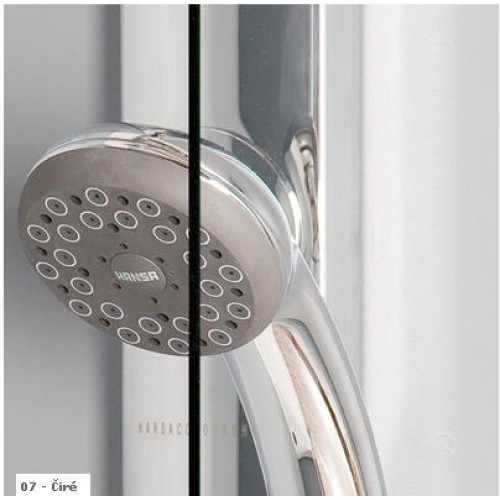 RONAL TOE3 TOP-Line rohový vstup, 80cm, pravý díl, aluchrom/čiré TOE3D08005007