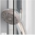 RONAL TOE3 TOP-Line rohový vstup, 80cm, pravý díl, aluchrom/čiré TOE3D08005007