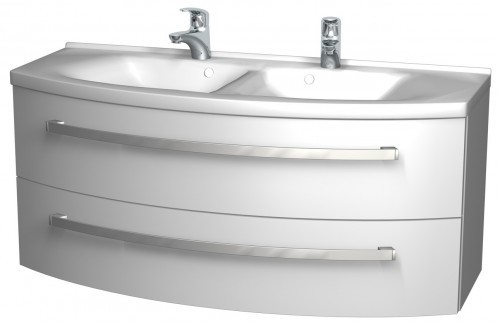 INTEDOOR RONY skříňka s dvojumyvadlem 120x52 cm bílá RO 120D 01