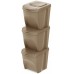 Prosperplast SORTIBOX ECO WOOD Sada 3 odpadkových košů 3x25l, naturo IKWB25S3W