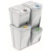 Prosperplast SORTIBOX Sada 4 odpadkových košů, 2x25l a 2x35l, bílá IKWBMS4