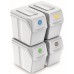 Prosperplast SORTIBOX I Sada 4 odpadkových košů 4x20l, bílá ISWB20S4