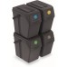 Prosperplast SORTIBOX II Sada 4 odpadkových košů 4x25l, antracit ISWB25S4