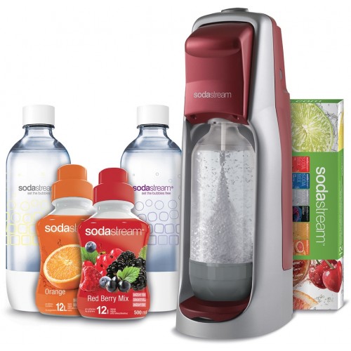SADA Výrobník sodové vody Jet Red/Silver+12 VPP LE 2v1 SODASTREAM
