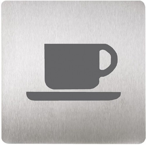 SANELA SLZN 44D Piktogram občerstvení, 120 x 120 mm, nerez 85448