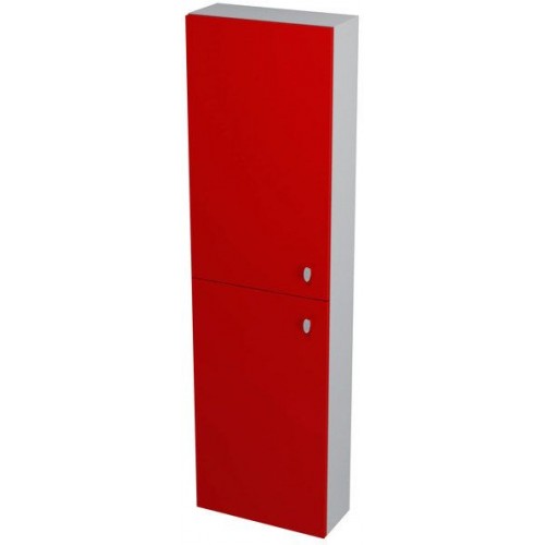 SAPHO AILA 55633 skříňka vysoká 40x140x18cm, levá, červená/stříbrná