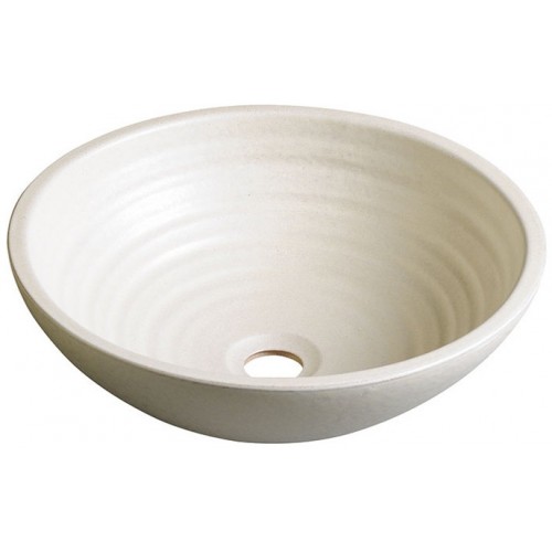 SAPHO ATTILA keramické umyvadlo, průměr 44cm, slonová kost DK005