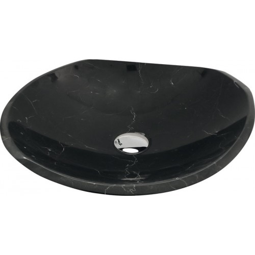 SAPHO BLOK 2401-10 kamenné umyvadlo 40x12cm, černý Marquin, leštěný