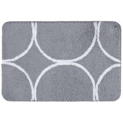 SAPHO CIRCLE předložka 60x90cm s protiskluzem, polyakryl, šedá 736307 SAPHO CIRCLE předložka 60x90cm s protiskluzem, polyakryl, šedá 736307