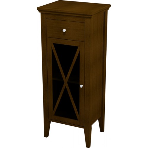 SAPHO CROSS skříňka nízká 47x120x39cm, levá, mahagon