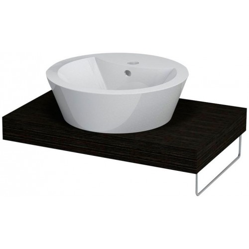 SAPHO ELSA 59700DB deska 70x44cm, otvor uprostřed, dub tmavý