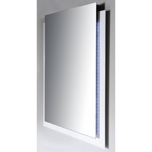 SAPHO EMA zrcadlo s přesahem s RGB osvětlením 50x70cm, bílá 22397