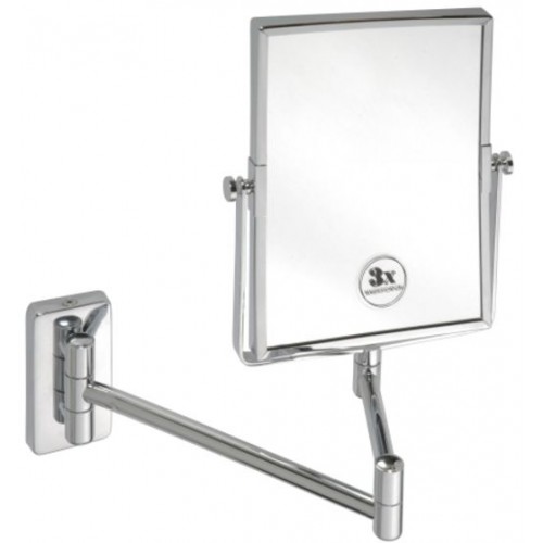 SAPHO Kosmetické zrcátko hranaté závěsné, 155x200mm, chrom 112201612