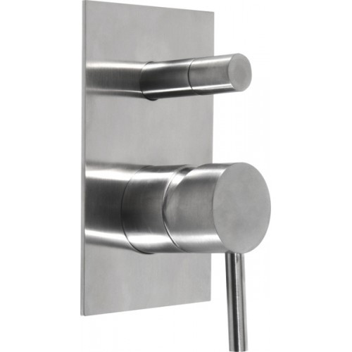 SAPHO MINIMAL podomítková sprchová baterie, 2 výstupy, nerez MI042