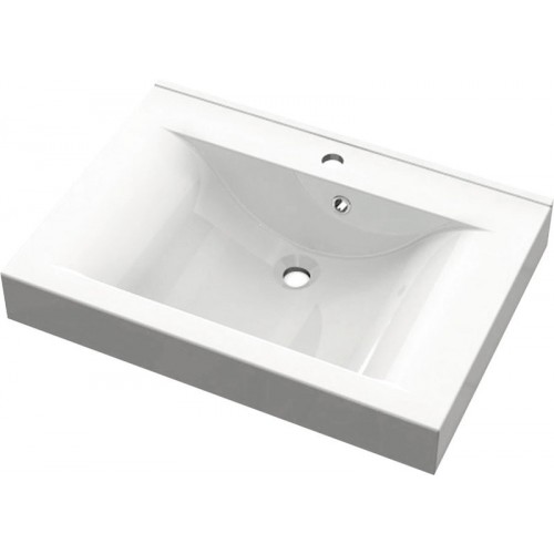 SAPHO NADJA umyvadlo 60x50cm, litý mramor, bílá 68061