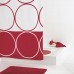 SAPHO CIRCLE sprchový závěs 180x200cm, polyester, červená 46386