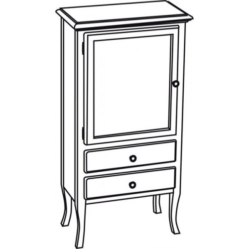 SAPHO RETRO skříňka 60x120x38cm, buk, levá 1709