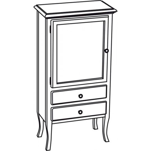 SAPHO RETRO skříňka 60x120x38cm, starobílá, levá 1712