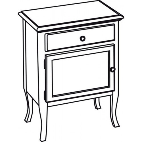 SAPHO RETRO skříňka 60x80x38cm, starobílá, levá 1714