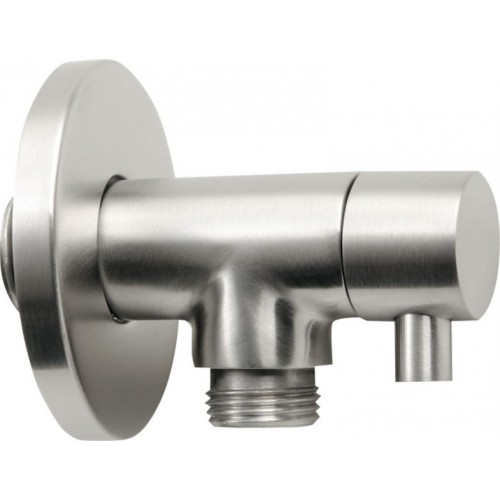 SAPHO MINIMAL rohový ventil s rozetou, 1/2"x 3/8" pro studenou vodu, nerez MI058S