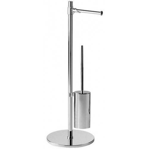 SAPHO Stojan s držákem na toaletní papír a WC štětkou, chrom 2132