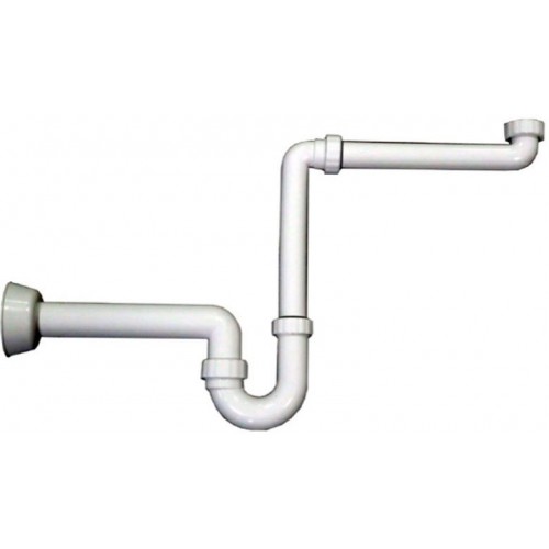 SAPHO Umyvadlový sifon šetřící místo 1"1/4-40mm, bílá 2126.054.6