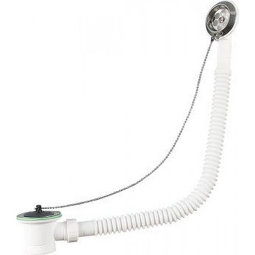 SAPHO Vanový sifon 1'1/2, zátka s řetízkem, nerez 218300