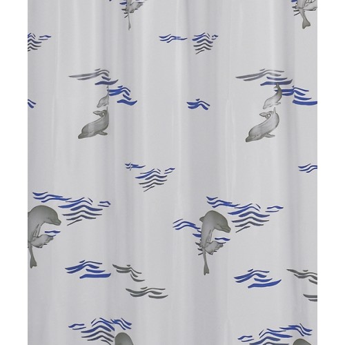 SAPHO DELPHIN sprchový závěs 120 x 200cm, vinyl, modrá 130103 SAPHO DELPHIN sprchový závěs 120 x 200cm, vinyl, modrá 130103