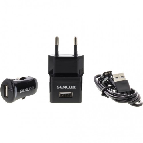 SENCOR KIT SCO 515-000BK USB kabel, nabíječka černá 1M/WALL/CAR 30014835 SENCOR KIT SCO 515-000BK USB kabel, nabíječka černá 1M/WALL/CAR 30014835